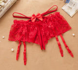 Bow Waist Design Lace  Garter Belt