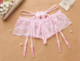 Bow Waist Design Lace  Garter Belt