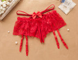 Bow Waist Design Lace  Garter Belt