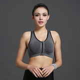 Zipper Bra Push Up Crop Top Seamless Sexy Brassiere