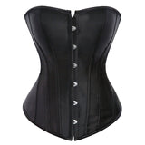 Lace up Boned Corset Floral Jacquard overbust Bustier Top