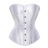 Lace up Boned Corset Floral Jacquard overbust Bustier Top