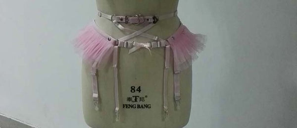 Punk Gothic Lace Elastic Waist Belt Corset