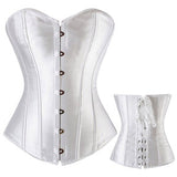 Sexy Lace up Boned Overbust Corset Bustier Top Waist