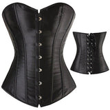 Sexy Lace up Boned Overbust Corset Bustier Top Waist