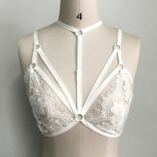 Lace Bralette Transparent Bralet Sexy Crop Top Bra