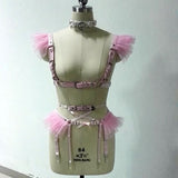 Punk Gothic Lace Elastic Waist Belt Corset