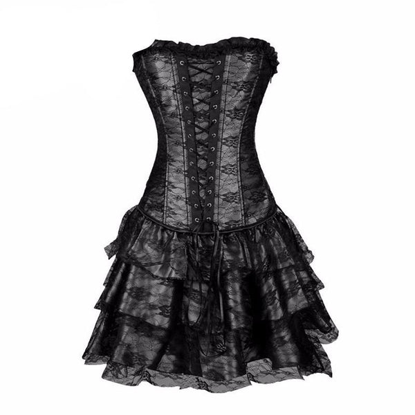Gothic Lace Steampunk Corset Dress