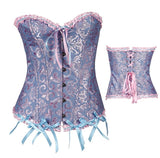 Sexy Lace up Boned Overbust Corset Bustier Top Waist