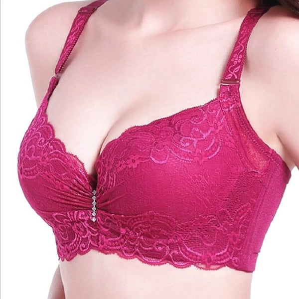 lace thin cup push up bra