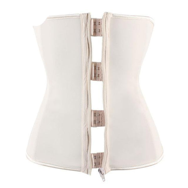 Waist Trainer Corset Zipper And Hooks Rubber Waist Bodyshaper