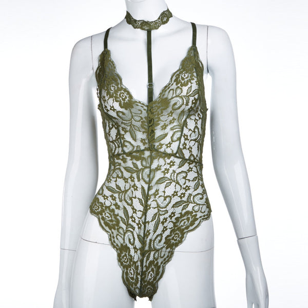Mesh See Through Lace Women Bodysuits