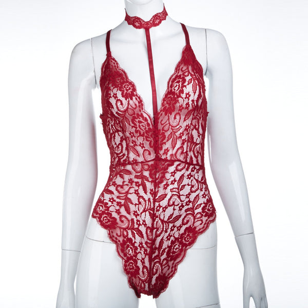 Mesh See Through Lace Women Bodysuits