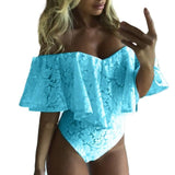 Summer Women Draped Ruffle Short Sleeves Bodysuit