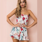 Floral Printed Off ShoulderWomen's Bodysuits