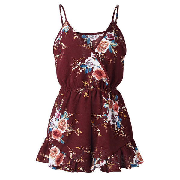 Floral Printed Off ShoulderWomen's Bodysuits